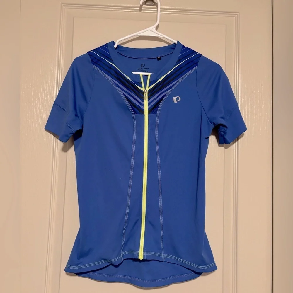 Pearl Izumi Navy and Yellow Women's Jersey Size Large